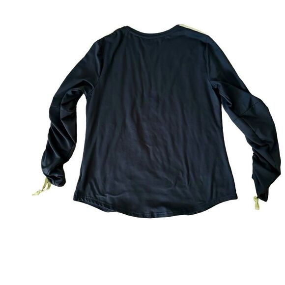 Avia Performance Gray Ruched Long Sleeve Shirt Size Medium - Picture 4 of 6